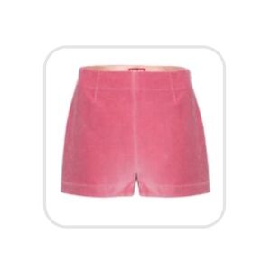 Staud Dusty Pink Velvet Women's Shorts
